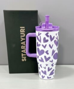 SITARAYURI Purple Heart Insulated Tumbler 1.2L Stainless Steel