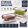 Storage Preservation Box With Drainer And Handle Acrylic