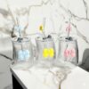 Trendy Bow-Tie Glass Tumbler With Straw 1-Pcs 3 Trendy Bow-Tie Glass Tumbler With Straw 1-Pcs