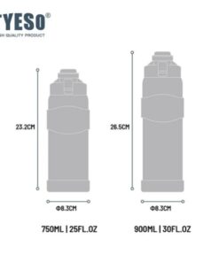 Tyeso Stainless Steel Insulated Water Bottle - 900Ml 15 Tyeso Stainless Steel Insulated Water Bottle - 900Ml - Image 4