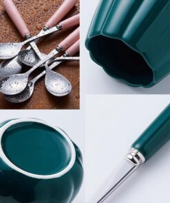 Luxury Ceramic Fruit Fork Set Stainless Steel Pick - Image 7