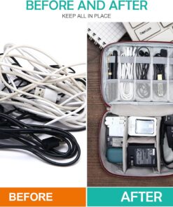 Electronics Organizer Travel Cable Organizer Bag Waterproof Portable Digital Storage Bag 15 Electronics Organizer Travel Cable Organizer Bag Waterproof Portable Digital Storage Bag - Image 7