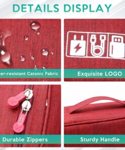 Electronics Organizer Travel Cable Organizer Bag Waterproof Portable Digital Storage Bag 13 Electronics Organizer Travel Cable Organizer Bag Waterproof Portable Digital Storage Bag - Image 5