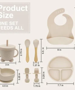 Silicone Baby Feeding Set-8Pcs