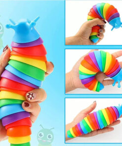 1pcs random colorful slug caterpillar stress relief toy strange slug puzzle simulation decompression toy