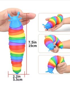 1Pcs Random Colorful Slug Caterpillar Stress Relief Toy Strange Slug Puzzle Simulation Decompression Toy - Image 3