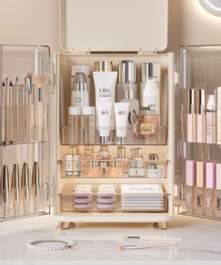 Acrylic Cosmetics Storage Box Large-Capacity Dust-Proof Desktop Dressing Table Luxury Makeup Box