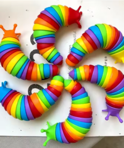1Pcs Random Colorful Slug Caterpillar Stress Relief Toy Strange Slug Puzzle Simulation Decompression Toy - Image 7