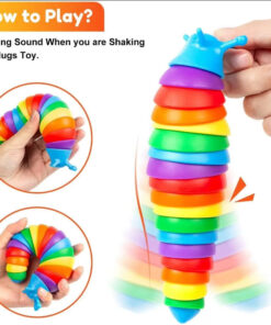 1Pcs Random Colorful Slug Caterpillar Stress Relief Toy Strange Slug Puzzle Simulation Decompression Toy - Image 6