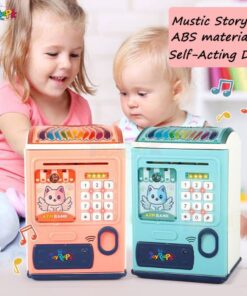 Piggy Bank Money Box for Kids Finger Print ATM Machine