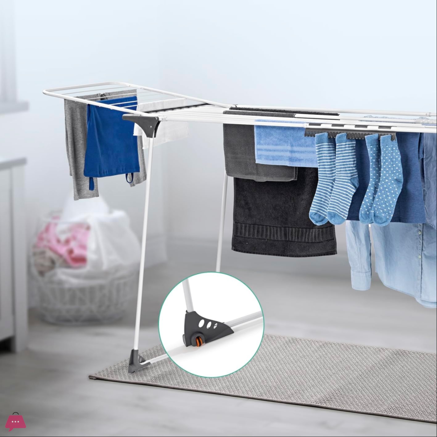 danny-home-xxl-telescopic-clothes-drying-stnad-extendable-up-to-260-cm--with-wheels