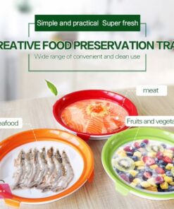 Round Food Preservation Tray Reusable Stackable Food Container Food Sealed Tray - Image 3