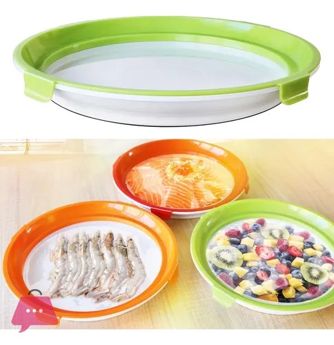 Round-Food-Preservation-Tray-Reusable-Stackable-Food-Container-Food-Sealed-Tray