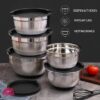 Shengya Mixing Bowls With Lids And Non Slip Bases Stainless Steel Mixing Bowls Set Of 5