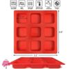 Silicone Brownie Pan 9 Cavity Square Baking Pan Perfect for Brownies