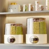 6 Grid Rice And Grain Storage Container Rotating Food Dispenser Rice Dispenser 5 &Amp; 10 Kg