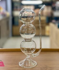 Hand Blown Bubble Glass Cocktail Flute With Straw Multi-Purpose Water Glass 1Pc 350Ml - Image 6