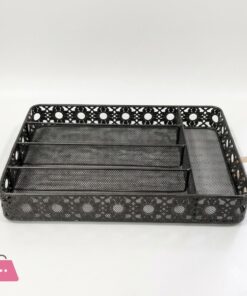 Metal Mesh Five Compartments Cutlery Tray