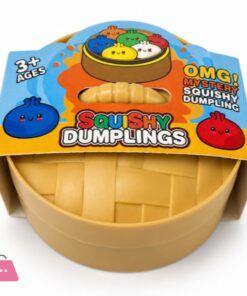 Squish dumpling 5cm antistress khinkali in steamer Bao bun with lid. Hand dumpling with random color