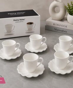 Danny Home Ceramic Cup &Amp; Saucer Set 6Pcs – 200Ml