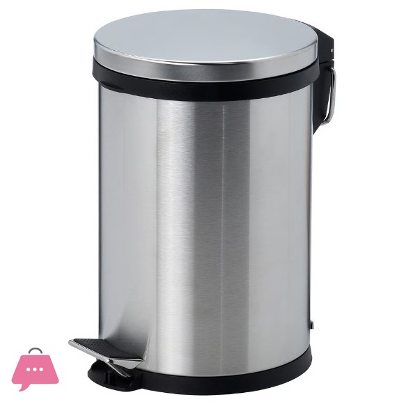 Ikea Pedal Bin Stainless Steel 5 Liter Snorpa