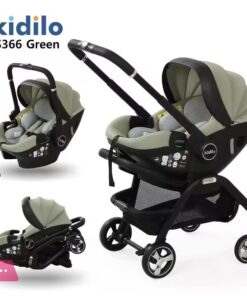 Kidilo 3 In 1 Baby Stroller &Amp; Car Seat Travel System – Reversible Luxury Pram For Newborn To Toddler - S366 8 Kidilo 3 In 1 Baby Stroller &Amp; Car Seat Travel System – Reversible Luxury Pram For Newborn To Toddler - S366 - Image 2