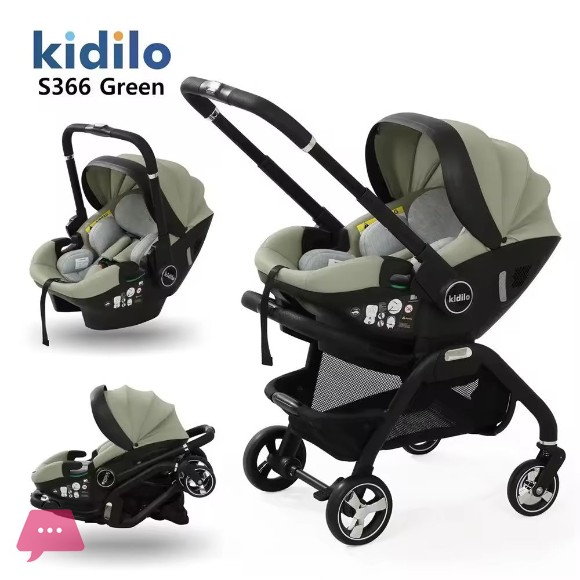 Kidilo 3 In 1 Baby Stroller &Amp; Car Seat Travel System – Reversible Luxury Pram For Newborn To Toddler - S366 4 Kidilo 3 In 1 Baby Stroller &Amp; Car Seat Travel System – Reversible Luxury Pram For Newborn To Toddler - S366 - Image 2