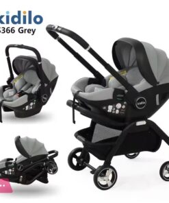 Kidilo 3 In 1 Baby Stroller &Amp; Car Seat Travel System – Reversible Luxury Pram For Newborn To Toddler - S366