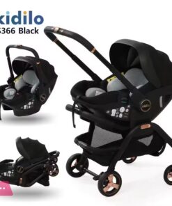 Kidilo 3 In 1 Baby Stroller &Amp; Car Seat Travel System – Reversible Luxury Pram For Newborn To Toddler - S366 11 Kidilo 3 In 1 Baby Stroller &Amp; Car Seat Travel System – Reversible Luxury Pram For Newborn To Toddler - S366 - Image 5