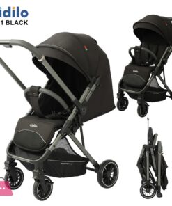 Kidilo Baby Stroller Lightweight Pram 5-Point Harness Foldable Travel Stroller - 6521