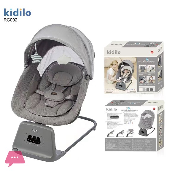 Kidilo Electric Baby Swing With Remote Control Music &Amp; Bluetooth - Rc002