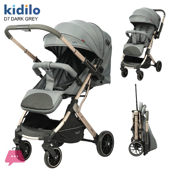 Kidilo Travel Stroller Compact Foldable Baby Stroller – D7