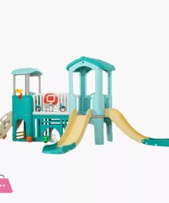 MYTS Kids' Indoor and Outdoor Multiplay Airplane Activity Tower with 2 Slides