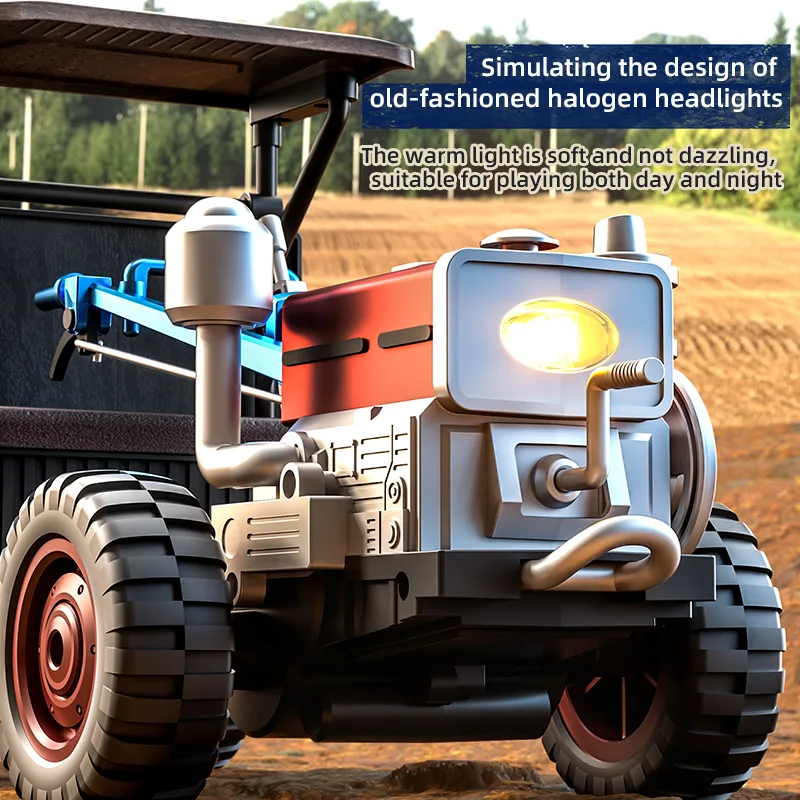 2.4GHz RC 4WD Tractor Model With Smoke Fully Proportional 4WD Simulation Tractor