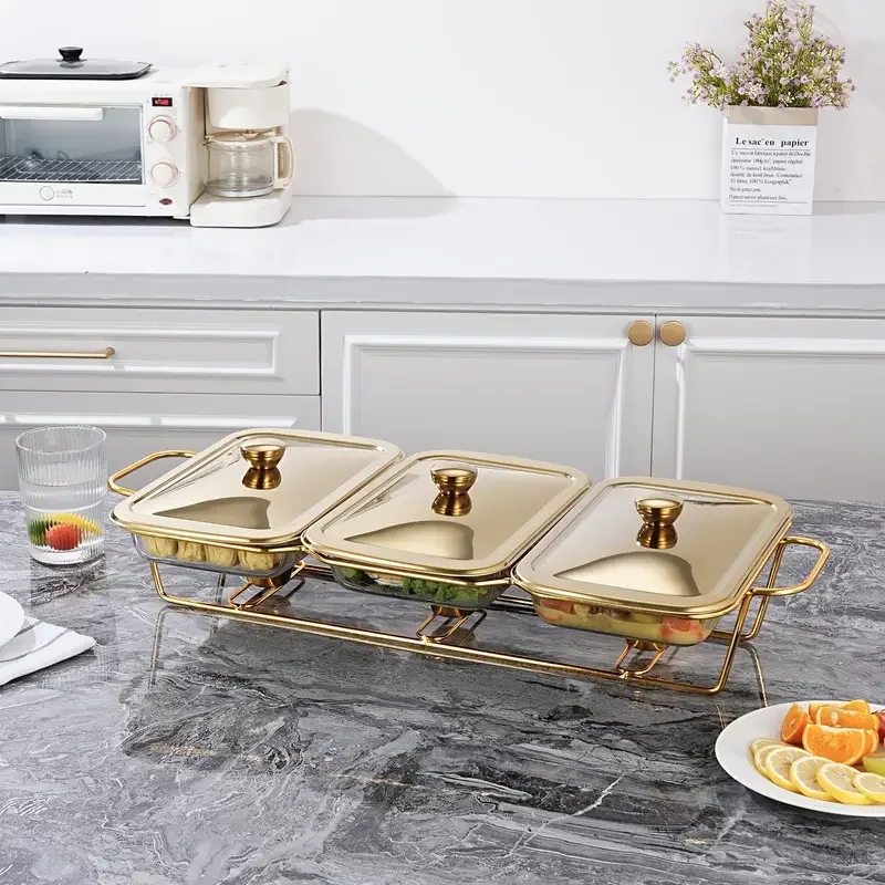 insulated food buffet with multiple compartments alcohol stove for heating food warming buffet supplies for camping and picnics kitchen tools cooking equipment barbecue tools and accessories intended for cooking Product details 2