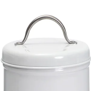 3-Piece Vintage, Retro, Farmhouse Metal Containers with Lids, Coffee, Tea, Sugar Set Canister