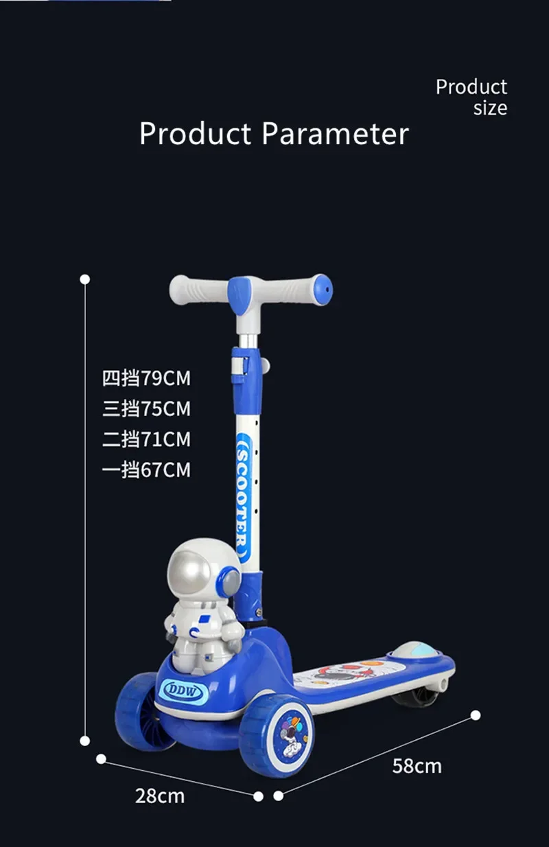 Three wheel scooty for boys and girls