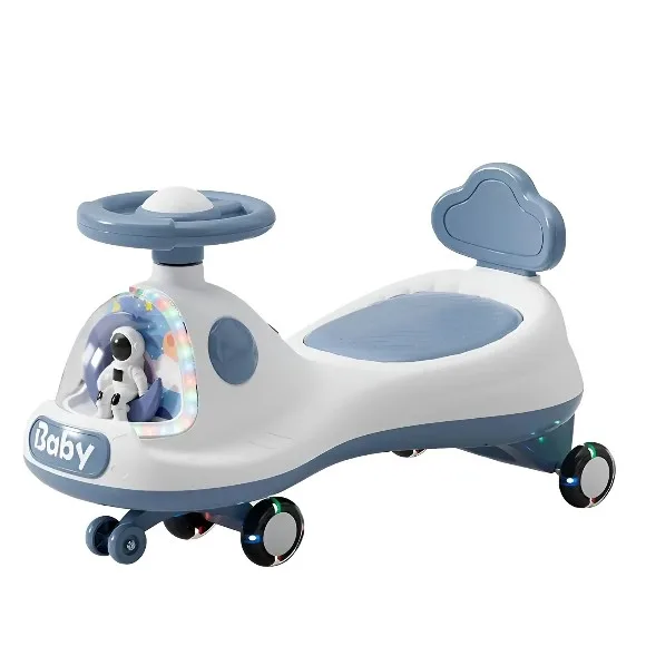 Astonaut-Themed Ride-On Swing Car With Lights BD269 thumbnail 2