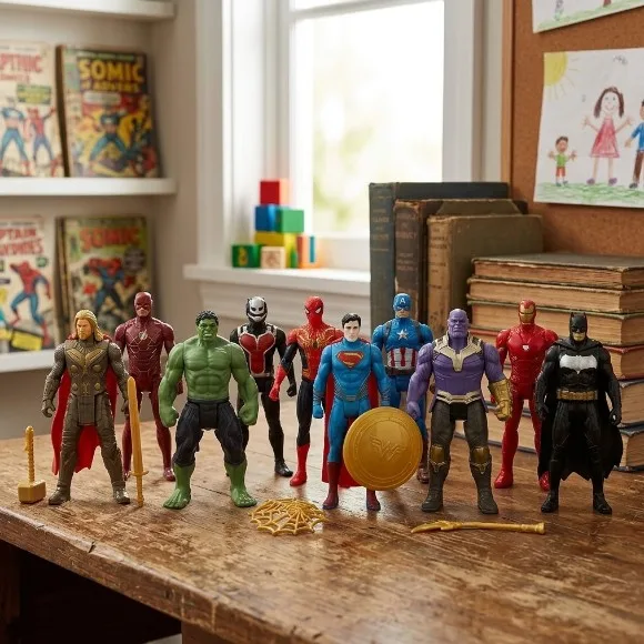Avengers Superhero Action Figure Toy Set of 10 Superheroes