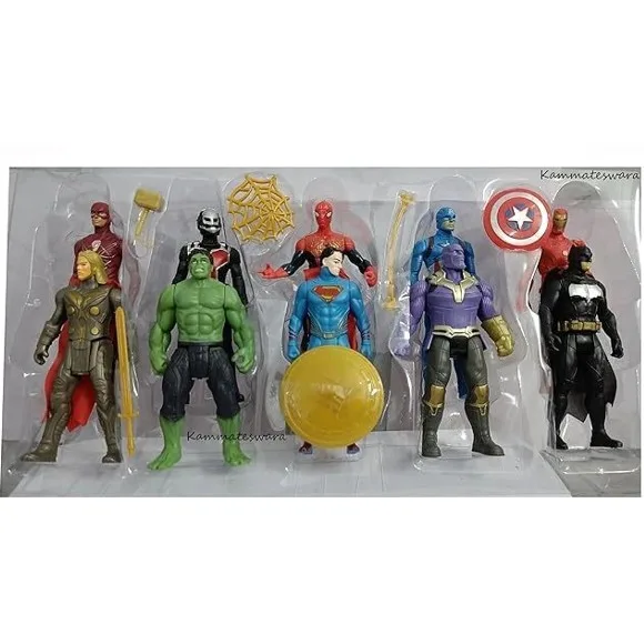 Avengers Superhero Action Figure Toy Set of 10 Superheroes