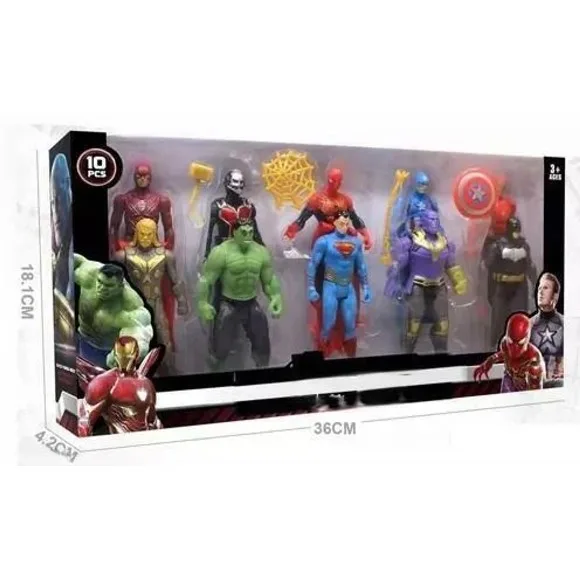 Avengers Superhero Action Figure Toy Set of 10 Superheroes