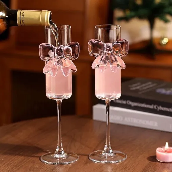 Bow Flute Glass Champagne Glass 1 Pcs
