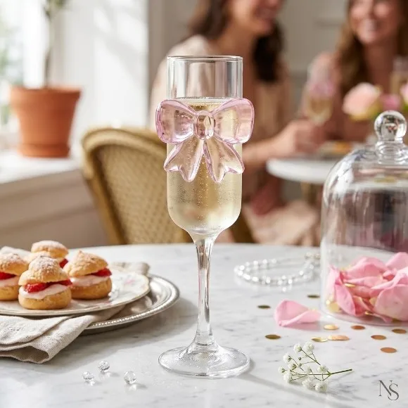 Bow Flute Glass Champagne Glass 1 Pcs