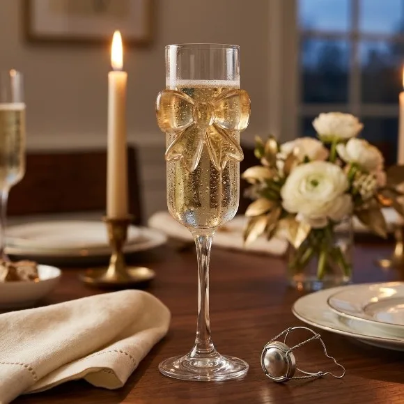 Bow Flute Glass Champagne Glass 1 Pcs