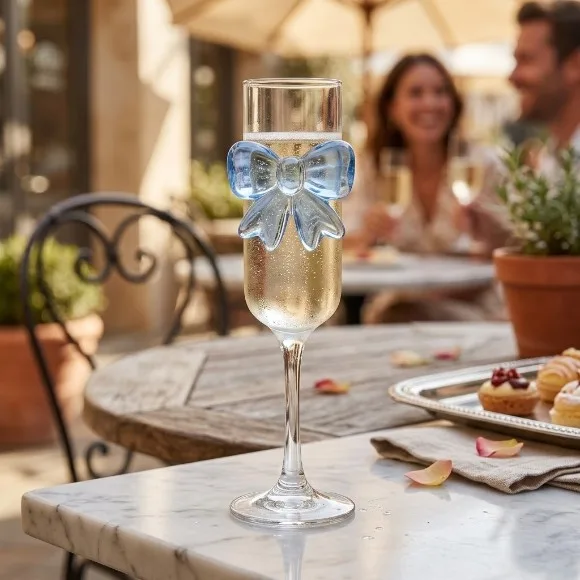 Bow Flute Glass Champagne Glass 1 Pcs