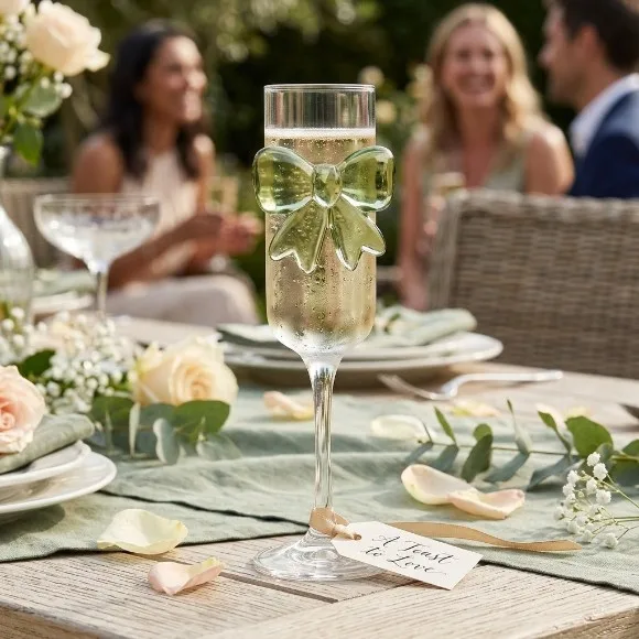 Bow Flute Glass Champagne Glass 1 Pcs