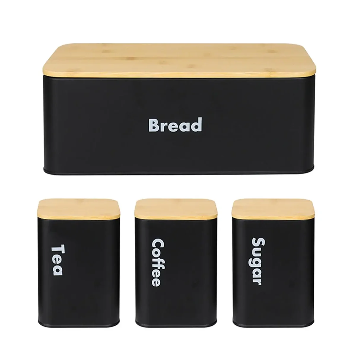 Kitchen Canisters Set with Lid Cover Portable Practical Rustic Metal Bread Box Kitchen Canisters Set with Lid Cover Portable Practical Rustic Metal Bread Box