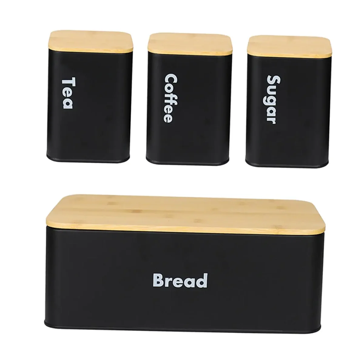 Kitchen Canisters Set with Lid Cover Portable Practical Rustic Metal Bread Box Kitchen Canisters Set with Lid Cover Portable Practical Rustic Metal Bread Box