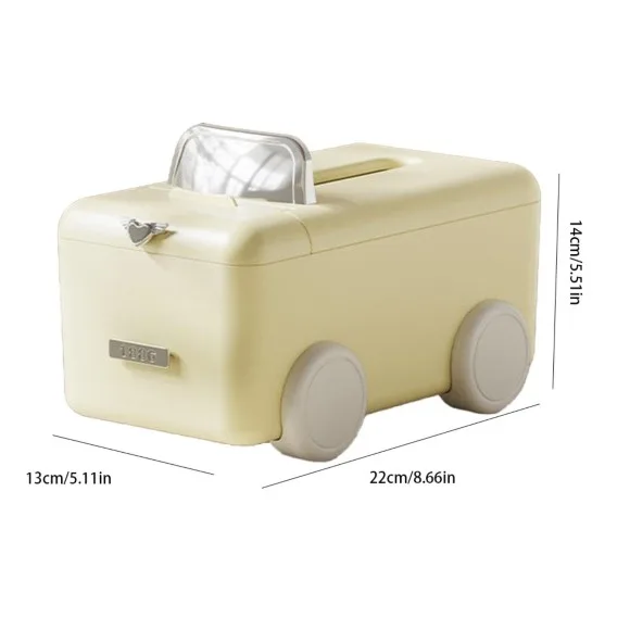 Car-Shaped Tissue Box Holder with Phone Stand for Bathroom Vanity