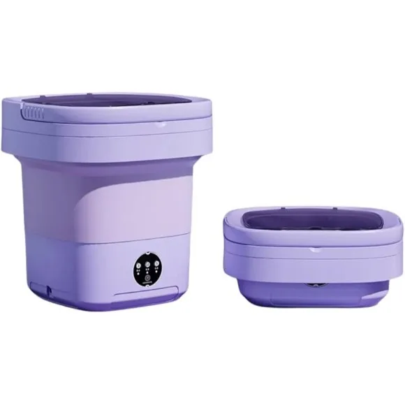 Compact Portable Washing Machine 11L with Folding Design for Travel and Dorm Use, Compact Laundry Appliance